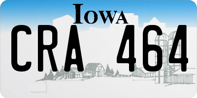 IA license plate CRA464