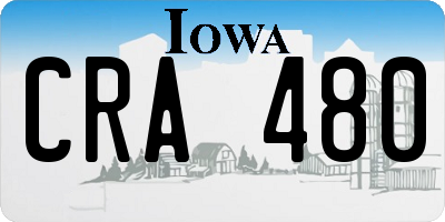 IA license plate CRA480