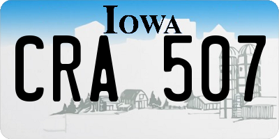 IA license plate CRA507