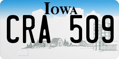 IA license plate CRA509