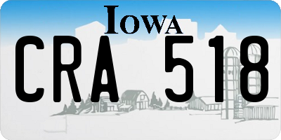 IA license plate CRA518