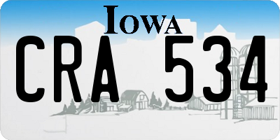 IA license plate CRA534