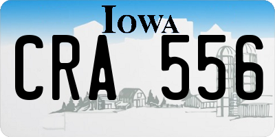 IA license plate CRA556