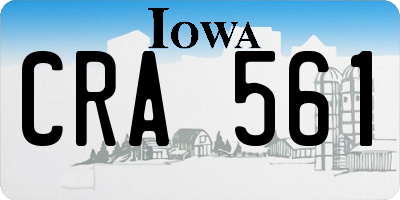 IA license plate CRA561