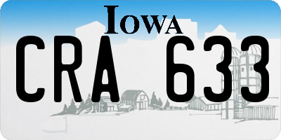 IA license plate CRA633
