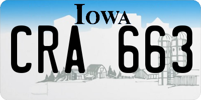 IA license plate CRA663