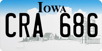 IA license plate CRA686