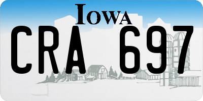 IA license plate CRA697