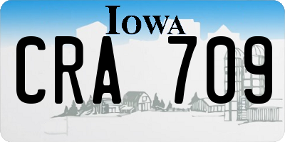 IA license plate CRA709