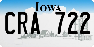 IA license plate CRA722