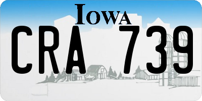 IA license plate CRA739