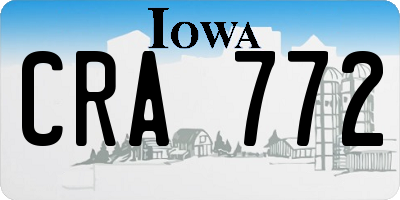 IA license plate CRA772
