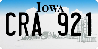 IA license plate CRA921