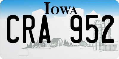 IA license plate CRA952