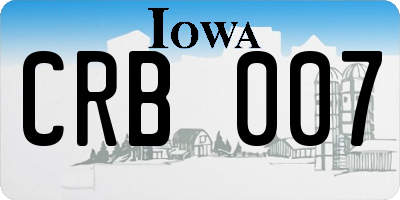 IA license plate CRB007