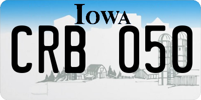 IA license plate CRB050