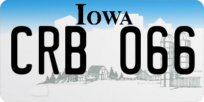 IA license plate CRB066