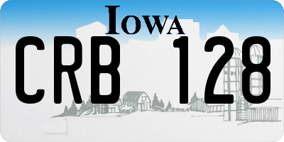 IA license plate CRB128