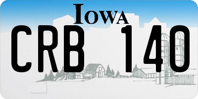 IA license plate CRB140