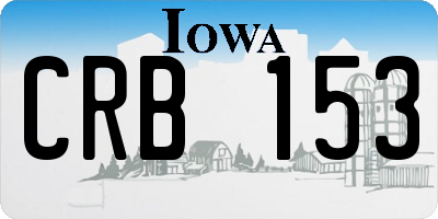IA license plate CRB153