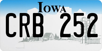 IA license plate CRB252