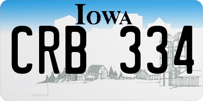IA license plate CRB334