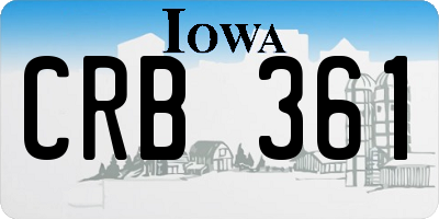 IA license plate CRB361