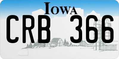 IA license plate CRB366