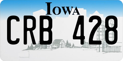 IA license plate CRB428