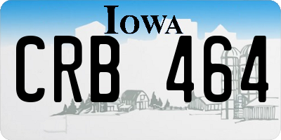 IA license plate CRB464