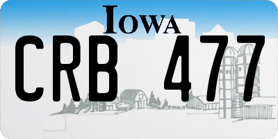 IA license plate CRB477