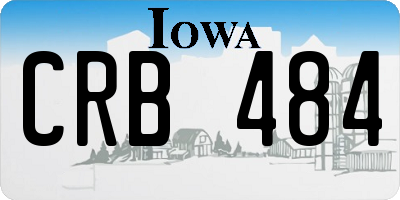 IA license plate CRB484