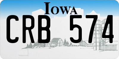 IA license plate CRB574