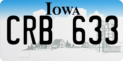 IA license plate CRB633