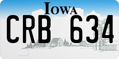 IA license plate CRB634