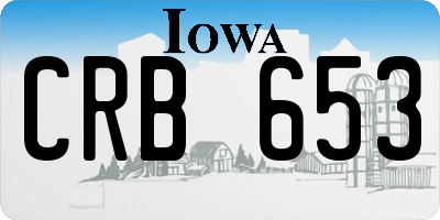 IA license plate CRB653