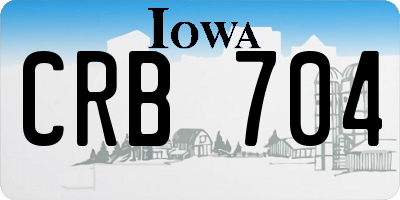 IA license plate CRB704