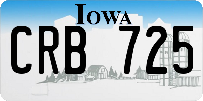 IA license plate CRB725
