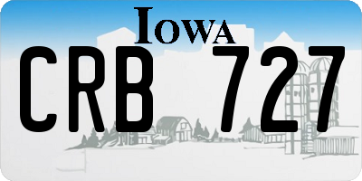 IA license plate CRB727