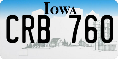 IA license plate CRB760