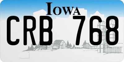 IA license plate CRB768