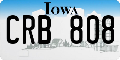 IA license plate CRB808