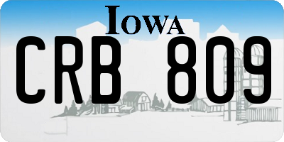 IA license plate CRB809