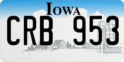 IA license plate CRB953
