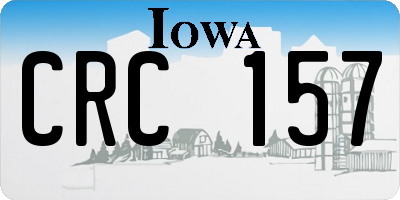 IA license plate CRC157