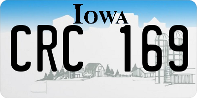 IA license plate CRC169