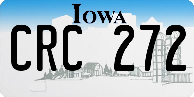 IA license plate CRC272