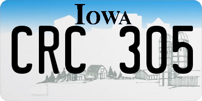 IA license plate CRC305