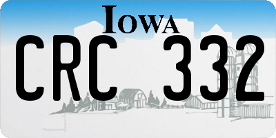 IA license plate CRC332