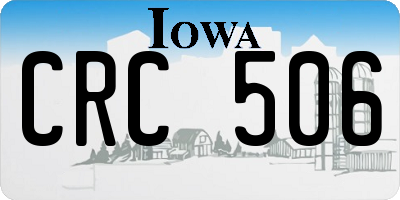 IA license plate CRC506